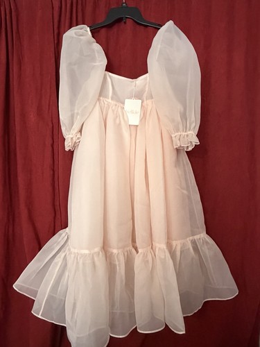Selkie pink sheer organza - selkie,