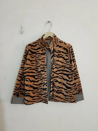 Cotton velvet tiger jacket - velvet,